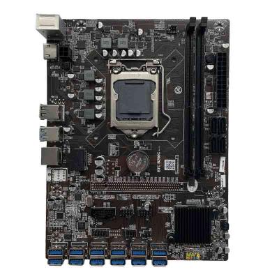 China Office HOT! ! ! Brand New B250 12 GPU Motherboard With USB3.0 USB2.0 Interface USB2.0 Main Board DDR4 Memory GPU Mainboard PC Machine for sale