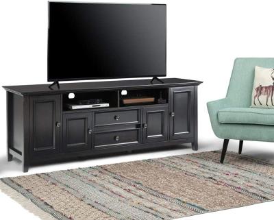 China The Designs Of 72 Inch Black Detachable With TV Lockers Cabinet Living Room Entertainment Center for sale