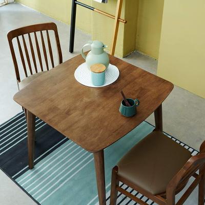 China Detachable 4 Seaters Modern Dining Tables Brown Solid Wood Dining Table For Dining Room for sale