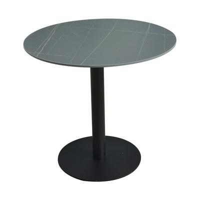 China Hot Sale Customized Indoor Outdoor Round Black Marble Coffee Table for sale