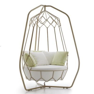 China Modern Outdoor Aluminum Frame L Rope Patio Swing Chair for sale