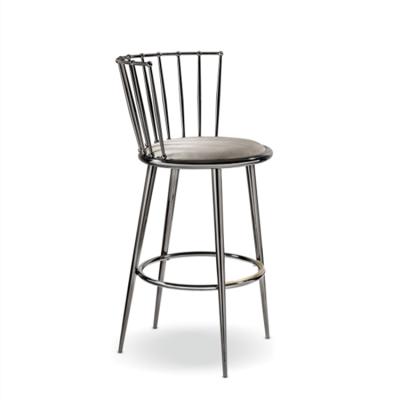 China Bar Stool Modern Gold Stainless Steel Bar Stool With Back for sale