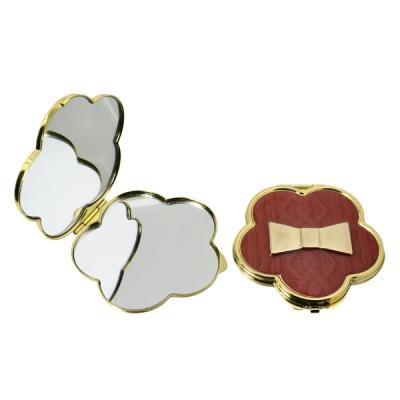 China Cheap Personalized Pocket Mirror Mini Flower And Cat Shape Makeup Pocket Mirror Small for sale