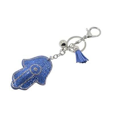 China Promotion Fashionable Wholesale Custom Gifts Crystal Jellyfish Tassels Pendant Key Chain Diamond Inlay Keychain for sale