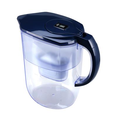 China Household Water Filter Pitcher 3.8L Outdoor Pure Healthy Drinking Water Filter Jug With 2 Spare Filters for sale