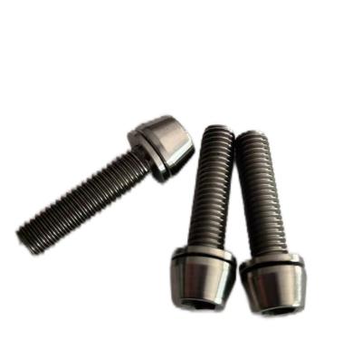 China Titanium Cone Head Bolt M5 M6 Titanium Bolts For Mountain Bikes for sale