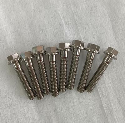 China Tratamiento térmico de la brida de titanio, cerrojo de tapa hexagonal y tornillo cortados Gr1, Gr2, en venta