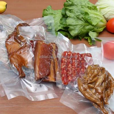 China Microwaveable Food Grade Certified Custom Printed Plastic Embossed Heat Seal Vacuum Bag Flat Bag for sale