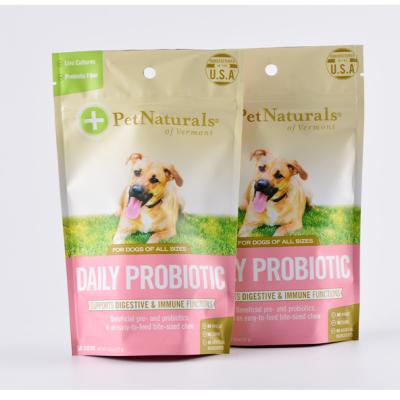 China Disposable Custom Pet Food Package Bag With Ziplock Dog Food Bags Stand Up Pet Food Bag for sale