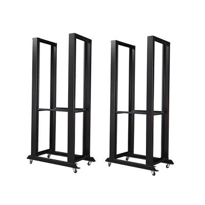 China SPCC cold rolled 42 u steel good quality server rack open black server rack cabinet for network for sale