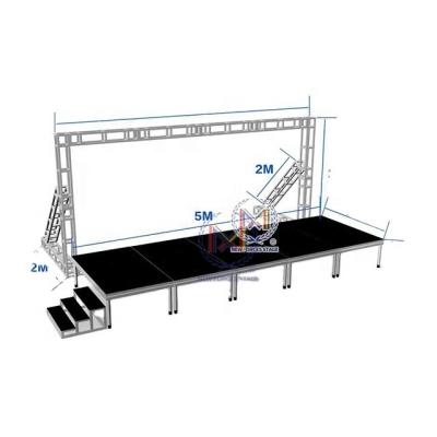 China Exterior Customized Aluminum Alloy 6061-T6/Q235 Stage Roof Truss Aluminum Arch for sale