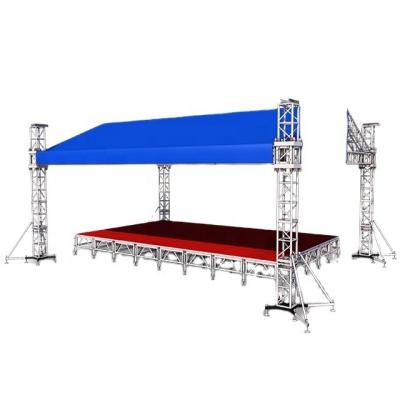 China 6061-T6/6082-T6 Aluminum Customized 400x400mm Aluminum Alloy Spindle Lighting Truss Display Frame Structure For Event Wedding DJ Performance for sale