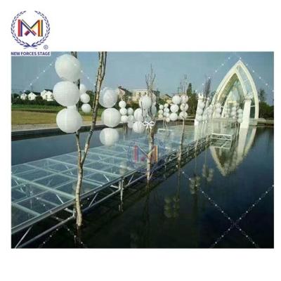 China Q235/6061-T6 alloy wedding stage /acrylic deck aluminum acrylic stage/pool glass stage,acrylic transparent swimming pool stage for sale