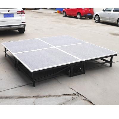 China Q235 Hotel Steel Frame Folding Portable Folding Mobile Stage for sale