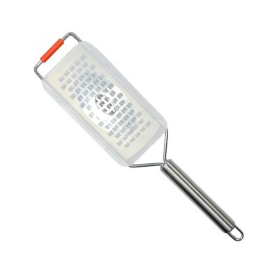 China Viable High Quality Stainless Steel Etching Vegetable Plastic Zester Grater Lemon Grater Cheese Handle Plastic Handle for sale