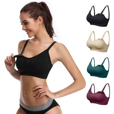 China Plus Size Nursing Bra Wire Free Pregnant Women Bra Clothes For Pregnant Women Pregnancy Clothes Nursing Bra for sale