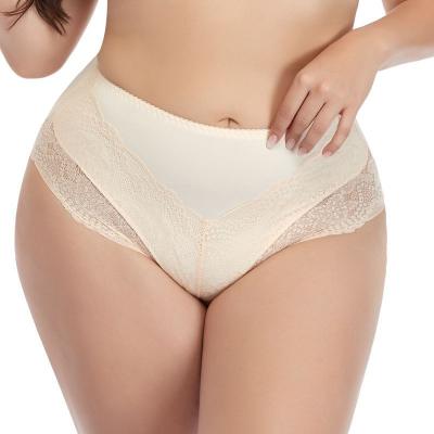 China Plus size 120KG plus size 7XL lace briefs mid large briefs lingerie panties large sexy seamless female underwear women for sale