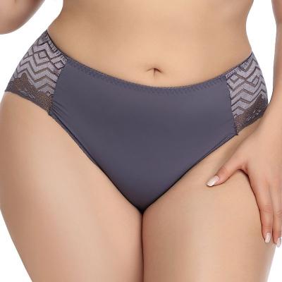 China QUICK DRY Women Ultra Slim Suggest Underwear Wave Lace Female Sexy Side Briefs Ladies Plus Size 5Xl Panties for sale