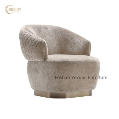 China 2021 Luxury Contemporary Gold Steel Velvet Upholstered Sofa Armchair For Living Room for sale