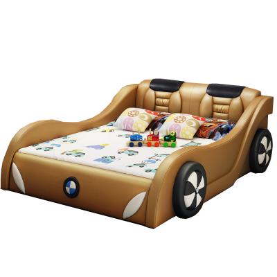 China Solid Wood Furniture Kid's Bed Room Bedroom Furniture Set Frame King Queen Solid Wood Normal Kids Double Car Bed for sale