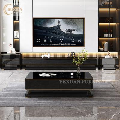 China Hot Sale Adjustable Home Luxury TV Unit Cabinets Modern TV Sets Living Room Furniture Modern Stand(Other) With Drawer for sale