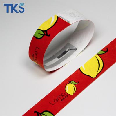 China NFC Tyvek Paper Wristband Dupont Chip Wrist Strap Hospital RFID Dupont Tyvek Wristband for sale