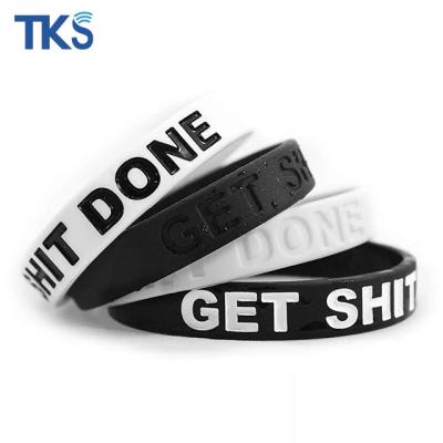 China Promotion/Advertising/Gift/Festival Charm Model Customized Silicone Event Wrist Bands Ink Injected PVC Rubber Wristband With Logo Custom for sale