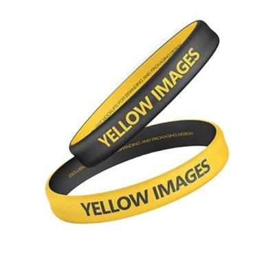 China Promotion/Advertising/Gift/Festival Slim Deboss Wristbands Slim Silicone Wristbands Engrave Silicone Wristbands With Printing for sale