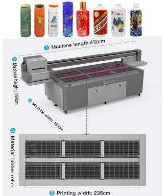 中国 カスタマイズできるUVプリンター 10cm 中程度の高さ 2500 X 1000 X 1300mm 機器の寸法 販売のため