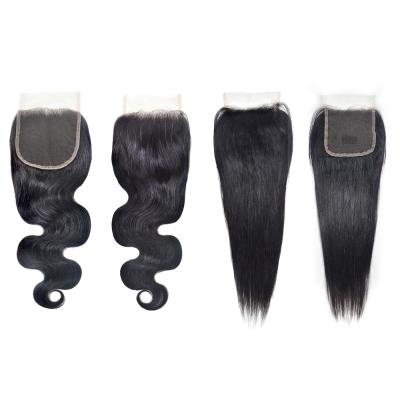 China One Distributor Cuticle Aligned Hair Wholesale Price Raw Indian Hair 5X5 Lace Up Closure 4*4 Straight Closure Cheap Hair Transparent Hd Closure for sale