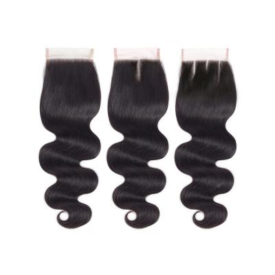 China A Distributor 4X4 5X5 6X6 7X7 Cuticle Aligned Hair Swiss Laces Closure 100% Silk Low Brazilian Hair Closure Headband Machine Made for sale