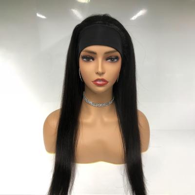 China A Distributor Cuticle Aligned Natural Straight Hair Wholesale Natural Straight Headband For Wig Headband Wig Ship Prepare 100% Real Long Human Hair Headband 200 Density Wig for sale