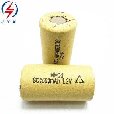 China Power tools factory wholesale high rate discharge Ni-Cd sc1500mah rechargeable battery for power tool for sale