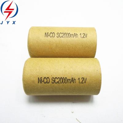 China Wholesale power tools factory high rate discharge sc 1.2v 2000mah nicd battery for power tool components for sale