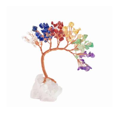 China Hot New Products Natural Polished Gemstone Handmade Hand-carved Lucky Tree Crystal Tree for sale