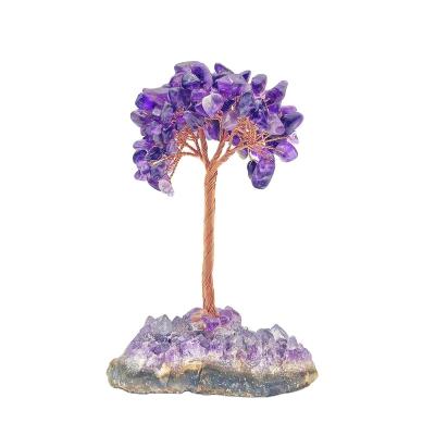 China Wholesale Handmade Quartz Gem Money Tree from Crystal Lucky Tree High Quality Crystal Christmas for sale