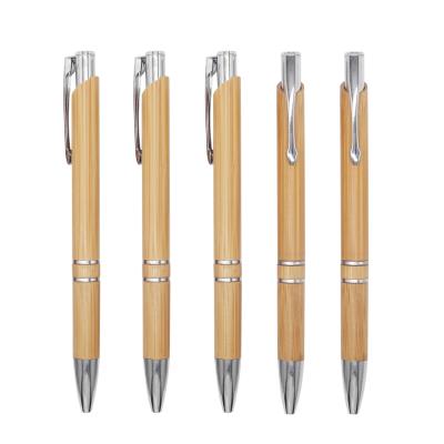 China 2021 promotional ball pens eco friendly wholesale bamboo ballpoint pen with custom logo for sale