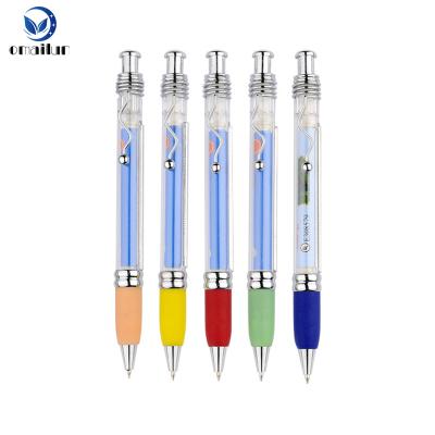 China Pen Custom promotional printing massage banner pen logo welcome metal clip ballpoint pen with pull out paper for sale