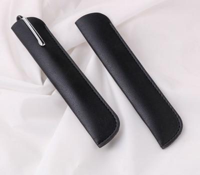 China Luxury Wholesale PU Leather Pen Pouch Pen Sleeve Package With Custom Logo for sale