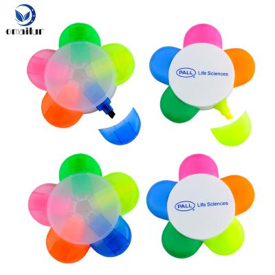 China Business gift/school office stationery/promotional flower novelty shape plastic multi color marker pen for logo print for sale