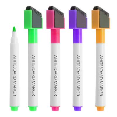 China Business Gift Plastic Colorful Brush Magnetic Marker Pen/School Office Stationery/Promotion Eraser For Whiteboard for sale