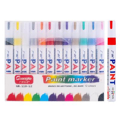 China Wholesale Business Gift/Promotion Metal/School Office Stationery Aluminum Permanent Barrel Acrylic Paint Marker Pens Set for sale