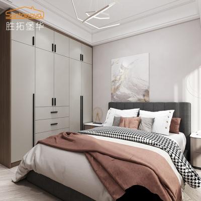 China French Doors White Wardrobe Professional Customized Style Modern Bedroom Wardrobe for sale