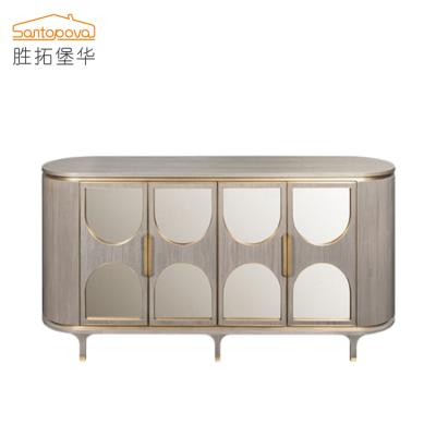 China Customizable Modern 4 Door Entry Hallway Cabinet Porch Console Cabinet Four-Door Furniture for sale