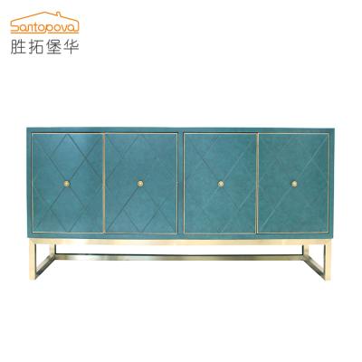 China Customizable Living Room Hallway Furniture Set Entry Set Green Cabinet Four-Door Entryway Storage Cabinet for sale