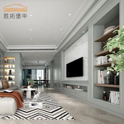 China Customizable Modern Whole Custom Design Shaker Style Solid Wood Cabinet Home Furniture Home Living Room Wardrobe for sale