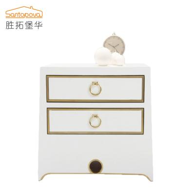 China Customizable Hotel Home Furniture Drawers Multilayer Solid Wood Milky White Milky White South American Imported Hardware for sale