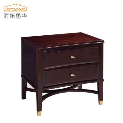 China Customizable wood bedside cabinet bed side table with drawers solid wood modern simple multilayer nightstand side table for sale