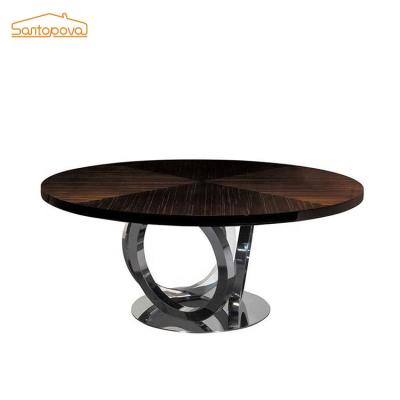 China Modern Round Dining Table European Imported Beech Wood Solid Wood Round Modern Multi-Layer Dining Table for sale