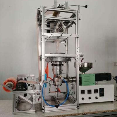 China Mini Small Plastic Extruder Desktop Bag Lab Film PLA LDPE Film Blowing Machine Lab Plastic Blowing Machine for sale